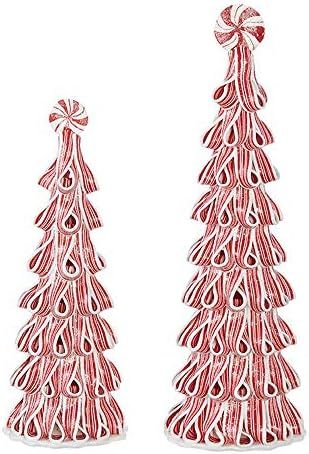 RAZ Imports Kringle Candy Co. 17.25" Ribbon Candy Tree, Set of 2 | Amazon (US)