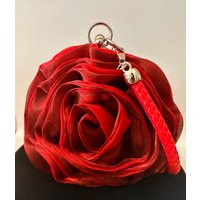 Satin Flower Bag - Evening Clutch Bridal Purse | Etsy (US)