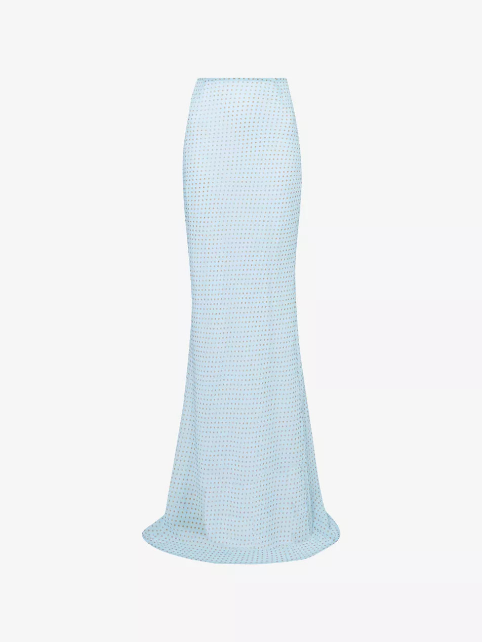 Polkadot-Print Sheer Maxi Skirt | Selfridges
