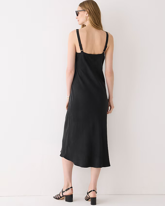 Gwyneth V-neck slip dress in cupro blend | J. Crew US