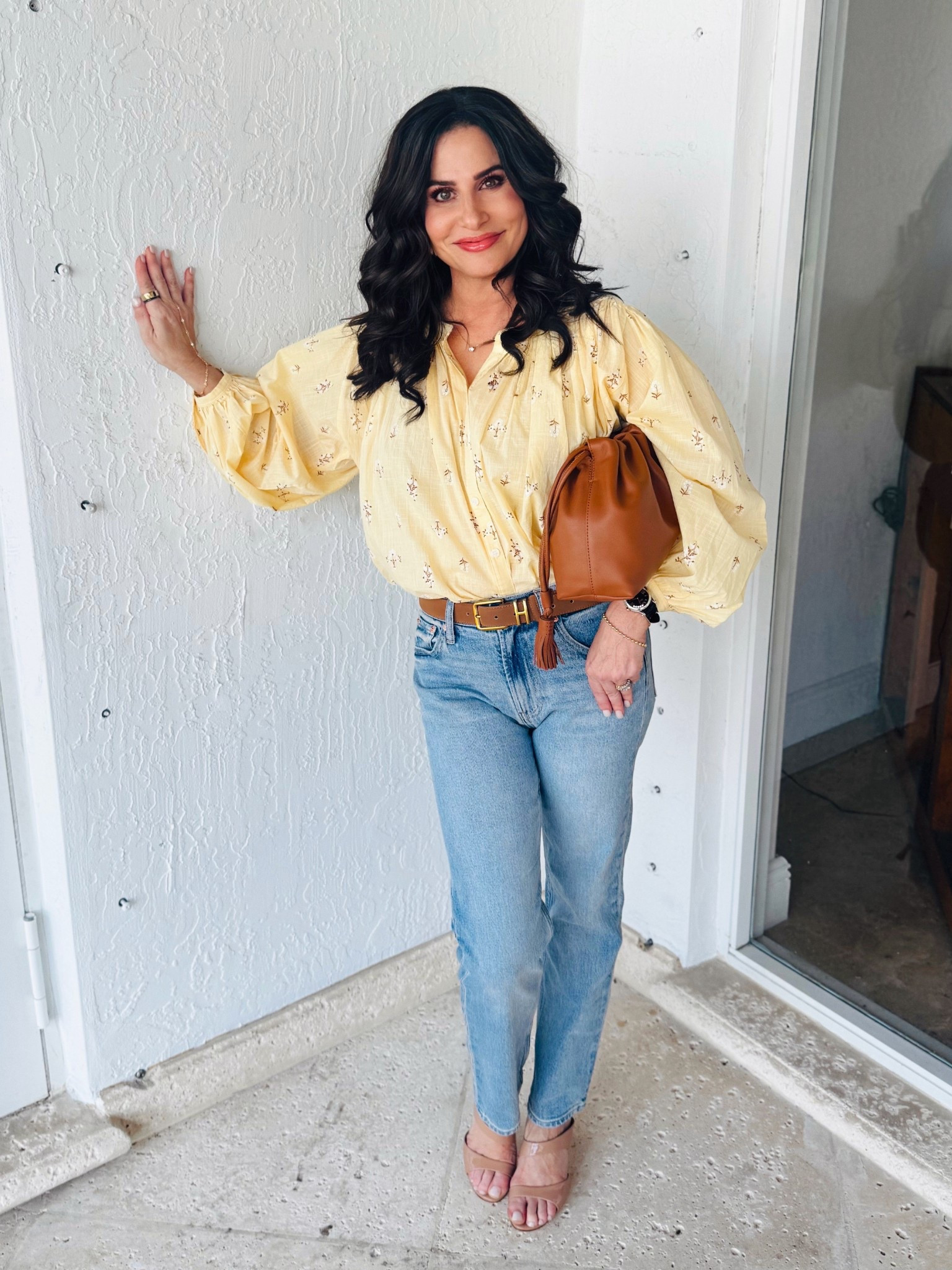 The perfect baby yellow top for spring. Lightweight and comfy. Jeans on mega sale. Top sm, jeans - I sized up by 1 - wearing a 26. #casualspringlook #springtop #howtowearbabyyellow

#LTKSaleAlert #LTKootd #LTKOver40