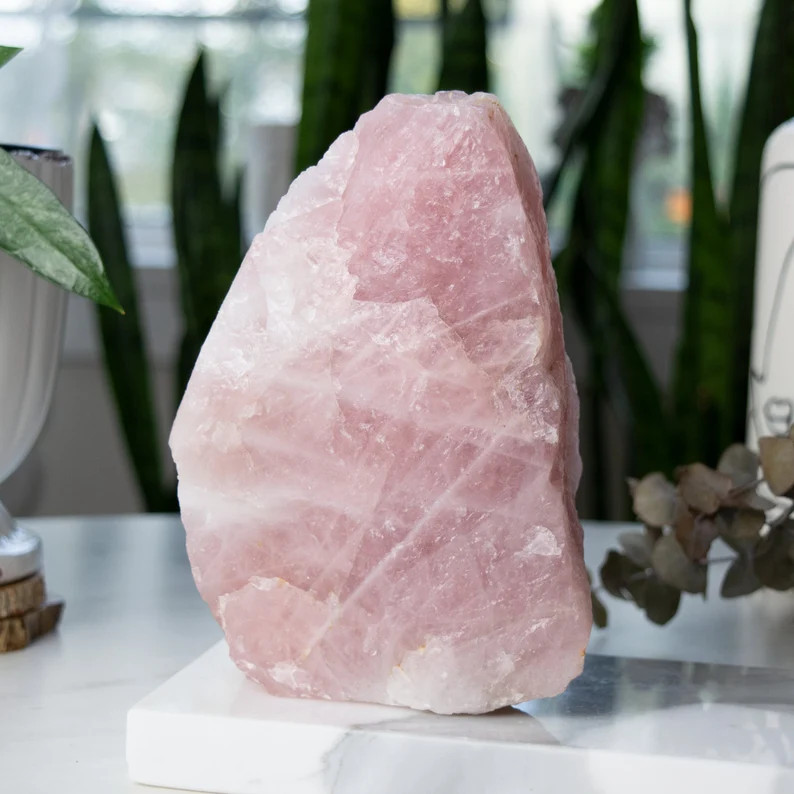 XL Rose Quartz Boulder, Quartz Crystal, Raw Rose Quartz, Large Crystal, Raw Crystals, Rocks and M... | Etsy (US)