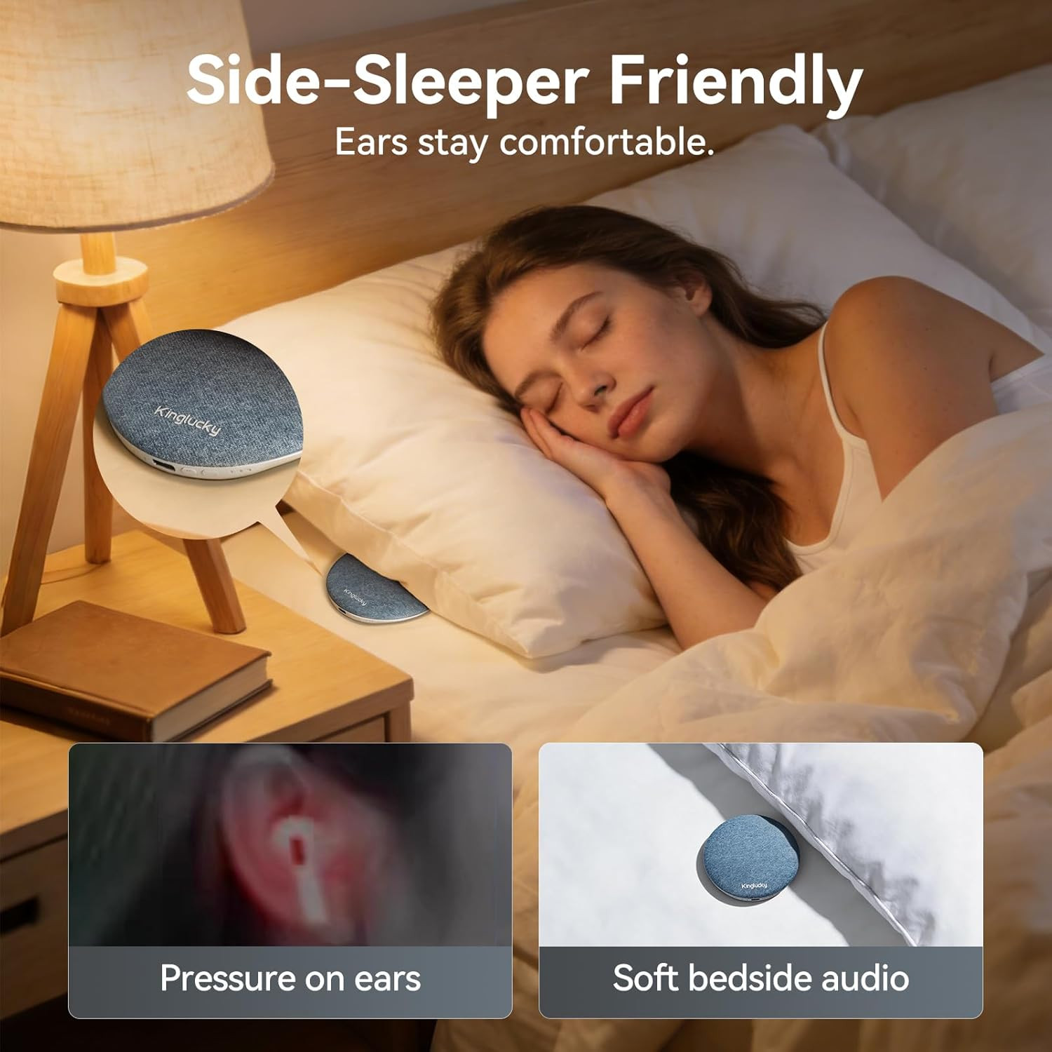 Kinglucky X50 Pillow Speaker for Sleeping, Built-in White Noise Sound Machine Pink Noise for Slee... | Amazon (US)