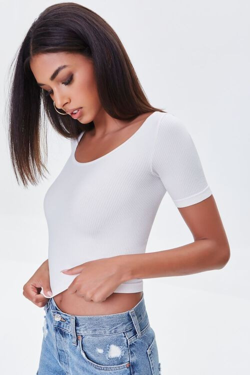 Ribbed Knit Mineral Wash Tee | Forever 21 (US)