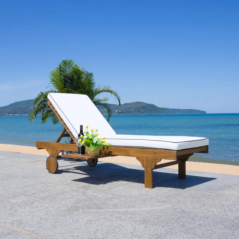 Jivera Outdoor Acacia Chaise Lounge | Wayfair North America