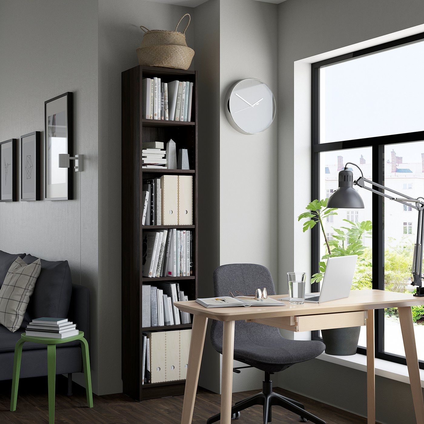 IKEA BILLY bookcase, dark brown oak effect, 15 3/4x11x79 1/2 | IKEA US