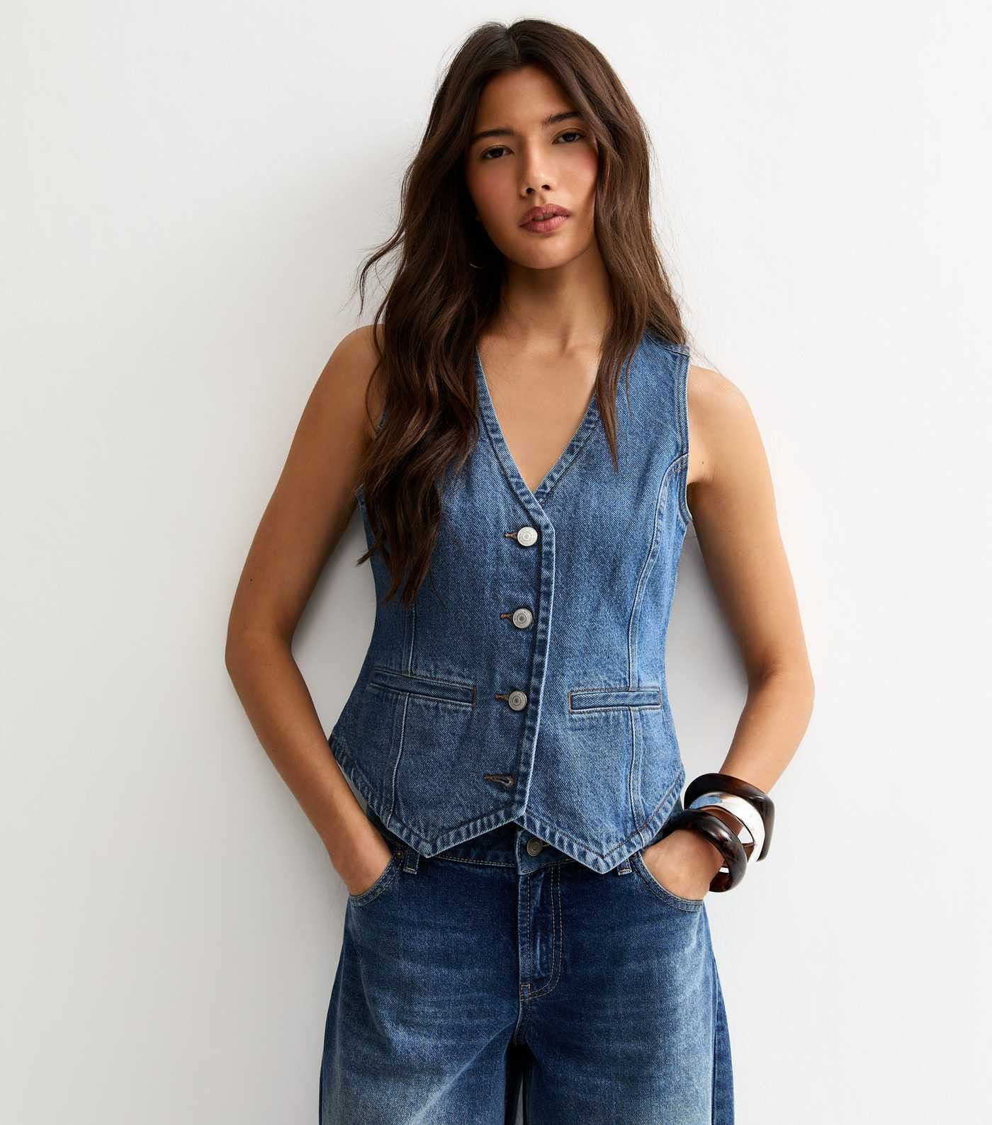 Blue Denim Waistcoat | New Look | New Look (UK)