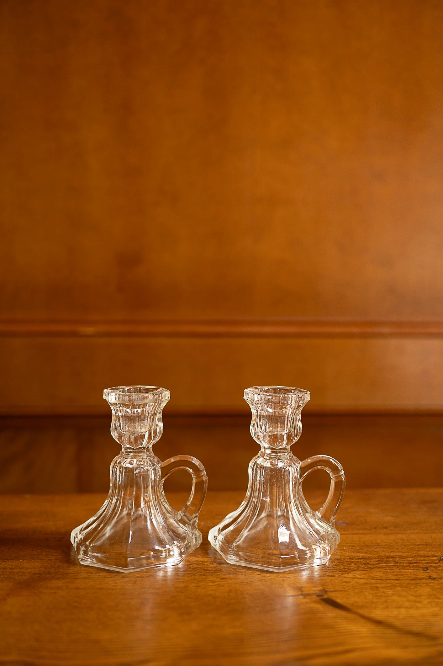 1950's Vintage Glass Candle Holders | Sweenshots Studios