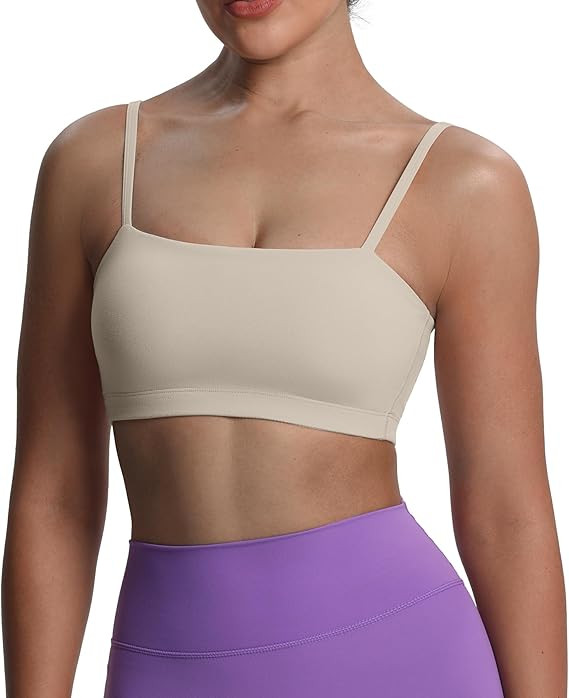 Aoxjox Women's Workout Bandeau Bras Training Fitness Running Yoga Crop Tank | Amazon (US)