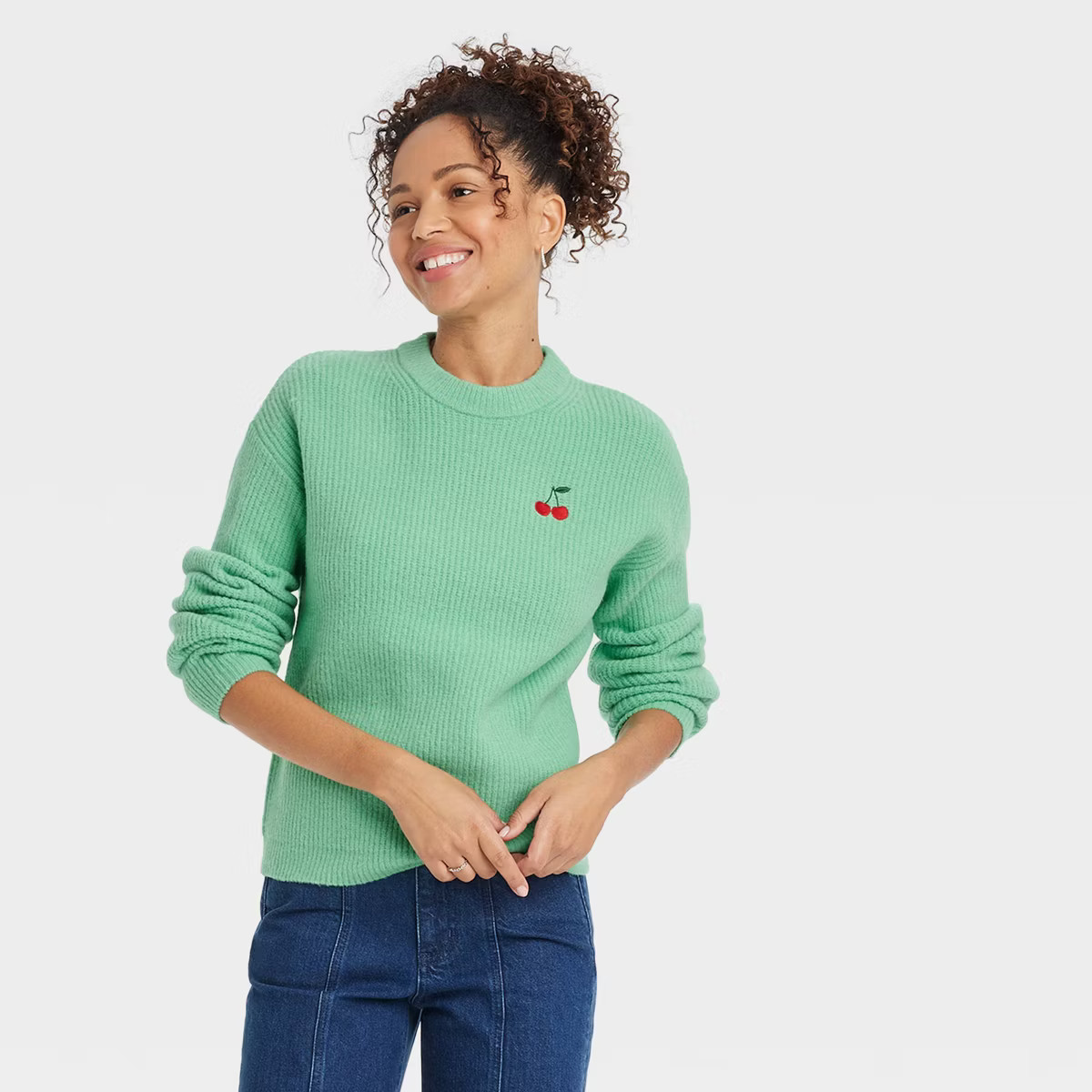 Women's Holiday Crewneck Pullover Sweater - A New Day™ | Target