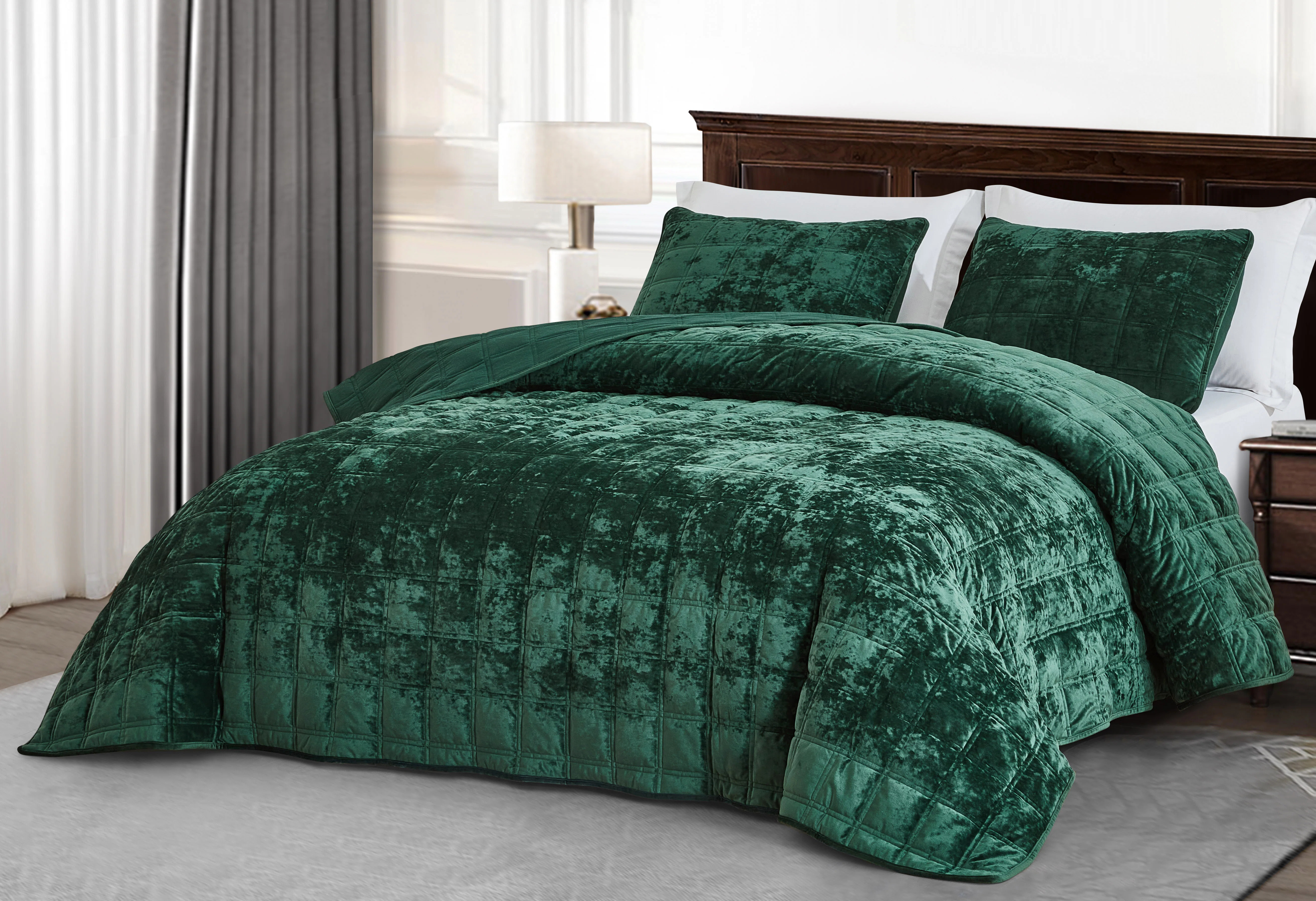 Chezmoi Collection Velvet Quilt Set & Reviews | Wayfair | Wayfair North America