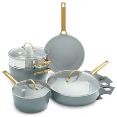 Reserve Ceramic Nonstick 8-Piece Cookware Set | Smoky Blue | GreenPan
