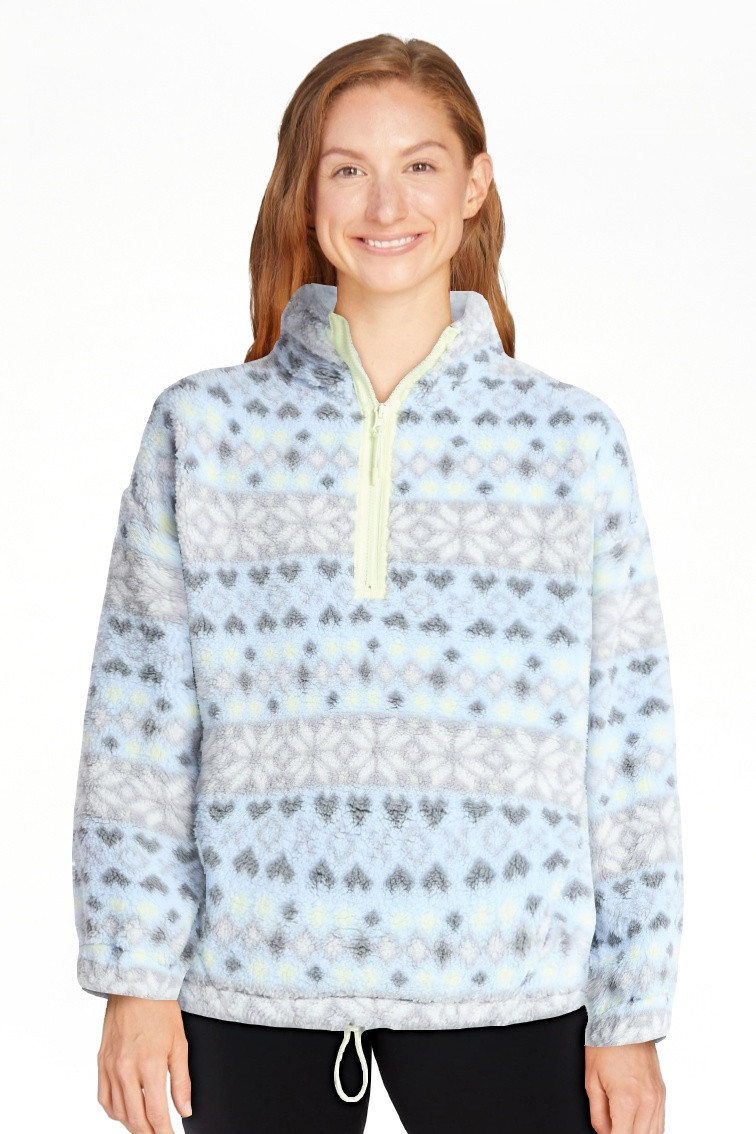 No Boundaries Plush Half-Zip Pullover, Women's and Plus | Walmart (US)