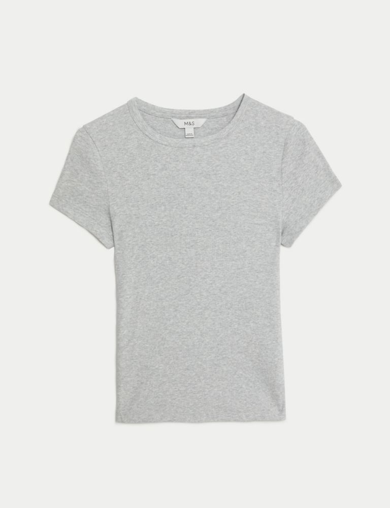 Cotton Rich Ribbed Slim Fit T-Shirt | Marks & Spencer (UK)