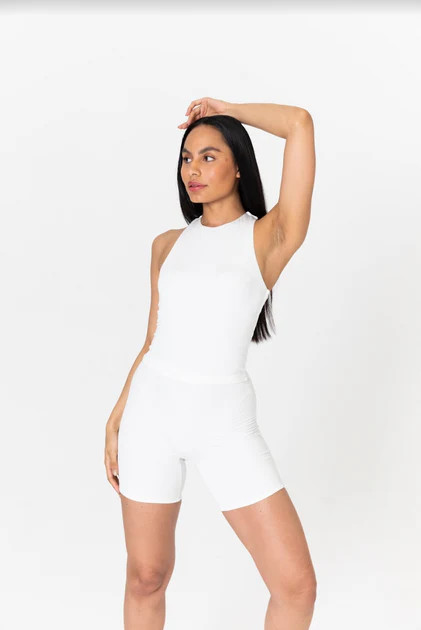 365 RACERBACK HIGH NECK VEST - COCONUT MILK | TALA (UK)