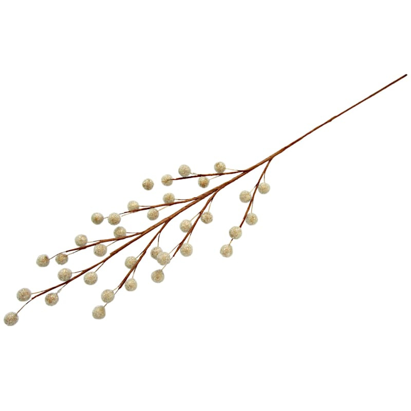 Set of 3 Sugar Gold Berry Sprays, 19" | At Home