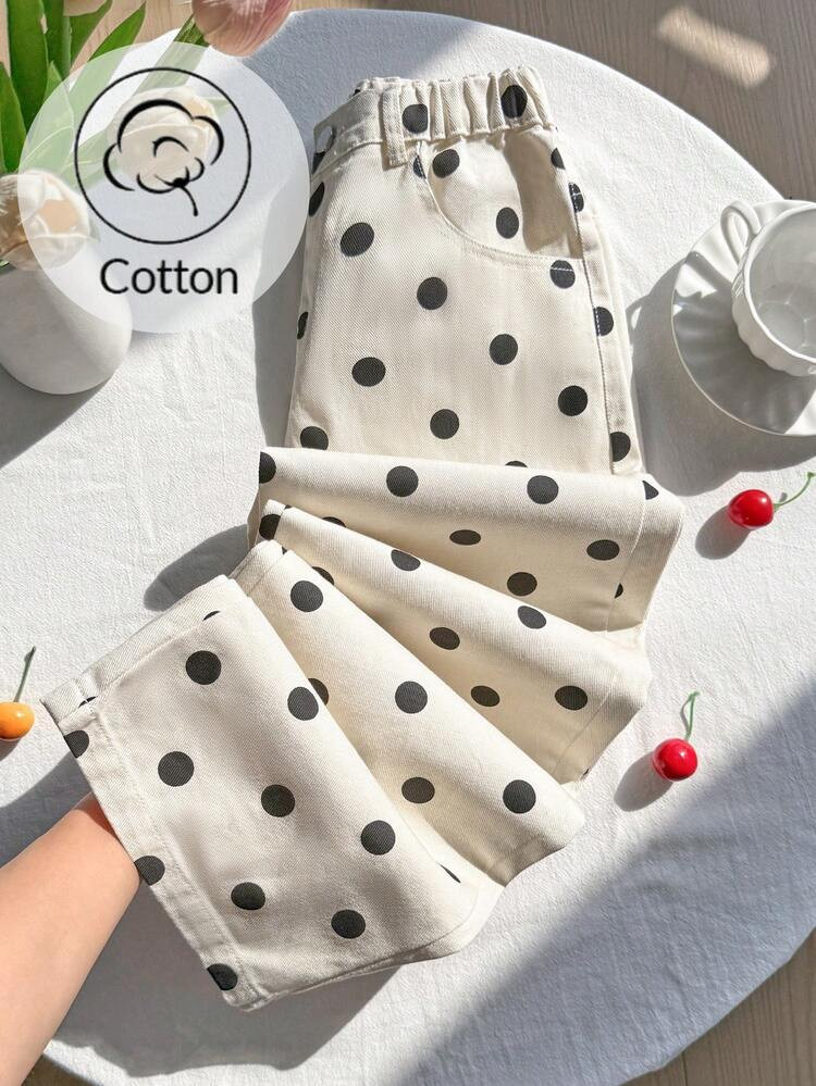 Girls polka dot pants  | SHEIN