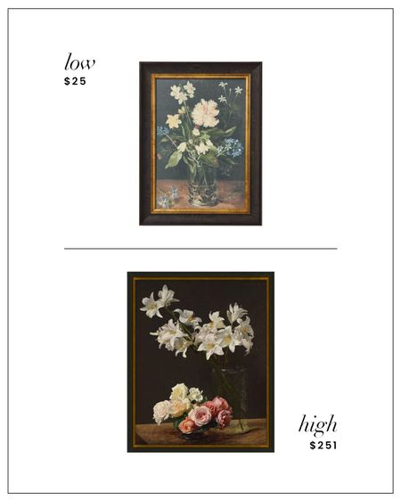 High / Low : Framed Floral Still Life 

#LTKhome