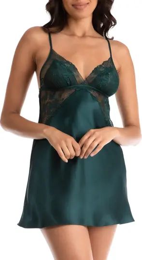 In Bloom by Jonquil Chiara Lace Trim Satin Chemise | Nordstrom | Nordstrom