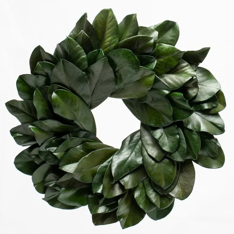 Richland Preserved Magnolia Wreath 17" | Walmart (US)
