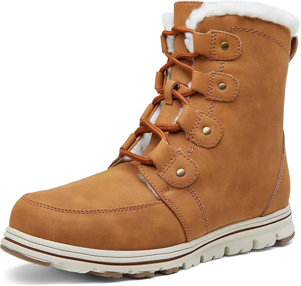 Vepose Women's Winter Snow Ankle Boots Windbreak Warm Booties Waterproof | Amazon (US)
