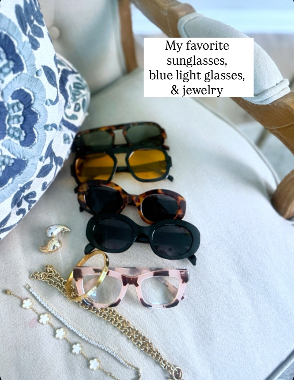 Sunglasses, blue light glasses,, bracelets earrings I love from @amazonfindsandfashion 

#LTKSaleAlert