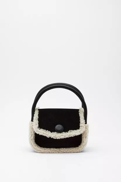 Faux Shearling Trim Grab Bag | Nasty Gal (US)