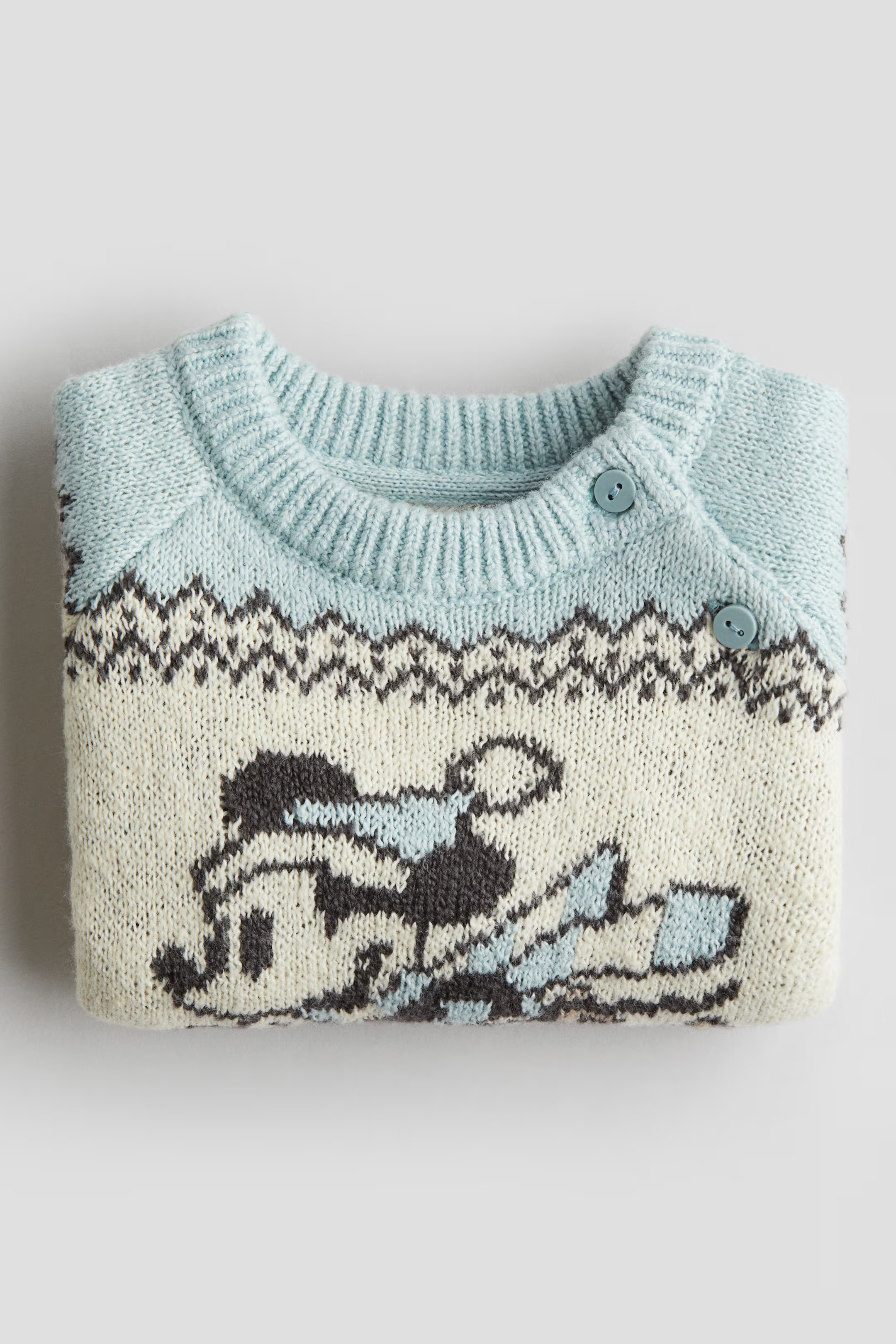 Jacquard-Knit Sweater - Light yellow/Mickey Mouse - Kids | H&M US | H&M (US + CA)