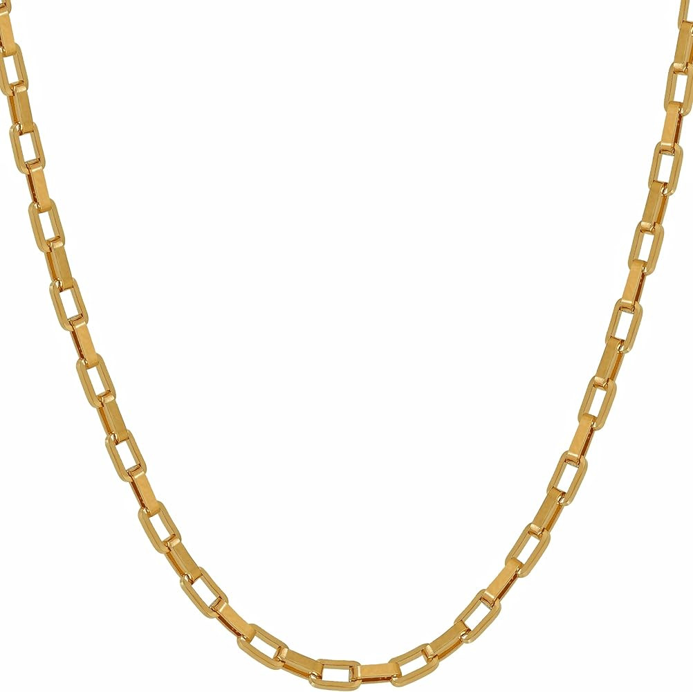 Amazon.com: LIFETIME JEWELRY Paperclip Chain Necklace Necklace for Men and Women 24k Real Gold Pl... | Amazon (US)