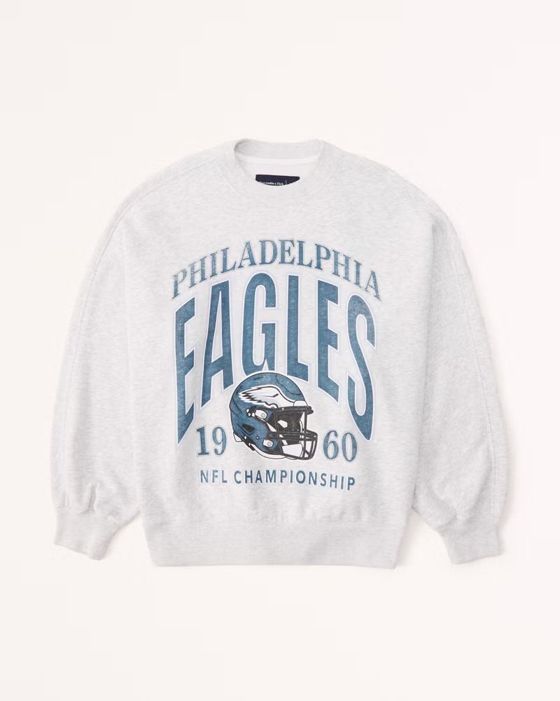 Philadelphia Eagles Graphic Oversized Sunday Crew | Abercrombie & Fitch (US)