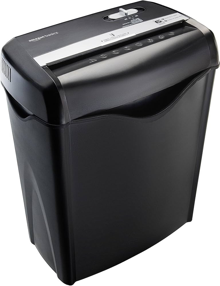 Amazon Basics 6 Sheet Cross Cut Paper and Credit Card Home Office Shredder with 3.8 Gallon Bin, B... | Amazon (US)