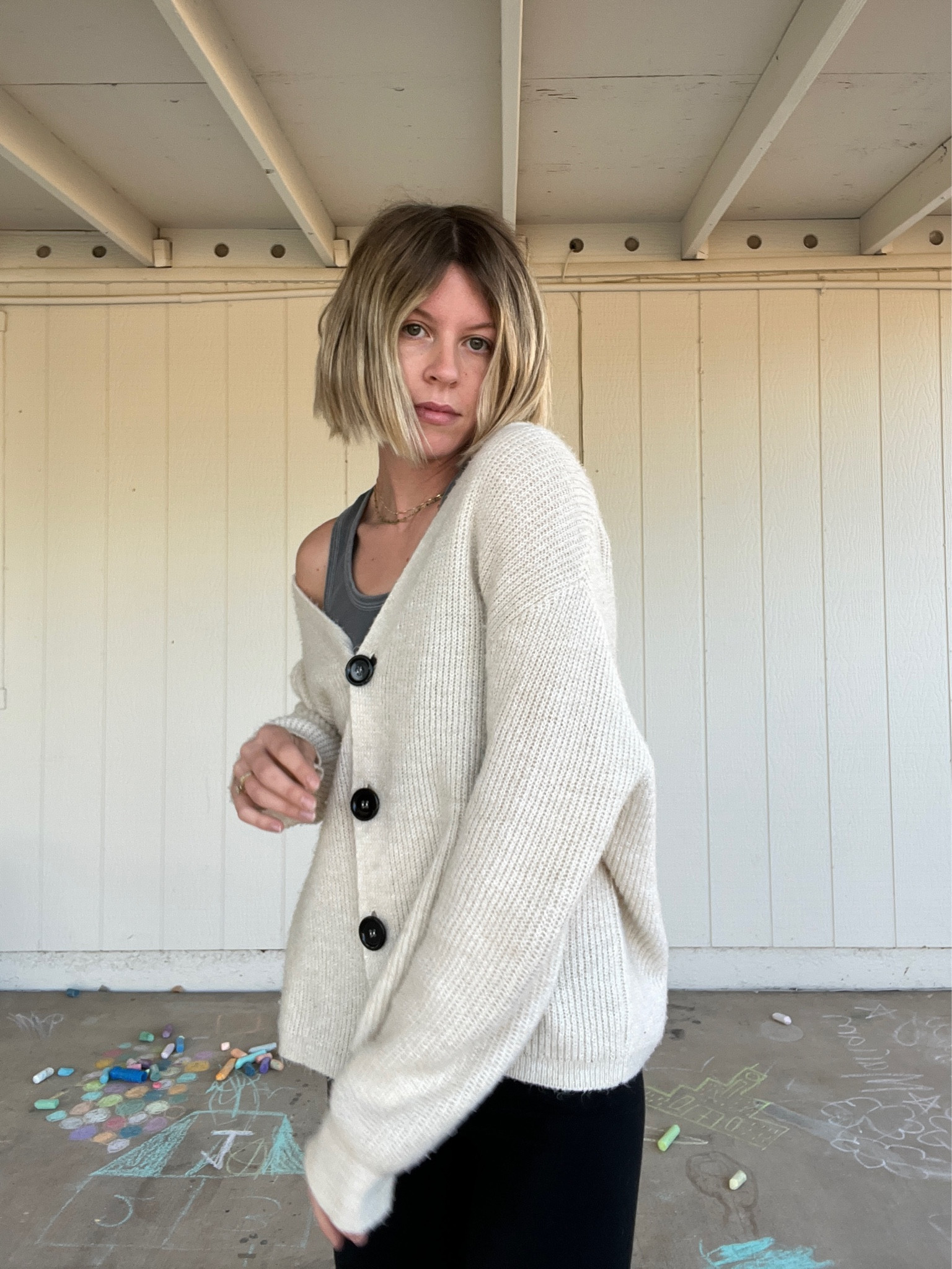 Oversized button cardigan + flare leggings + thick white socks + birkenstock bostons = is an outfit I will have on repeat this winter, it’s perfect for a cozy day ❄️ casual, (super) comfy and cool ✌🏻 keep the colors neutral to look a little more professional if working from home 💻

#LTKworkwear #LTKfindsunder50 #LTKSeasonal