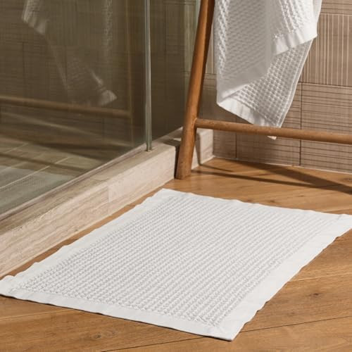 ONSEN Supima Cotton Waffle Bath Mat – Bathroom Rug, Washable Rug, Bathroom Floor Mat – Ultra-... | Amazon (US)