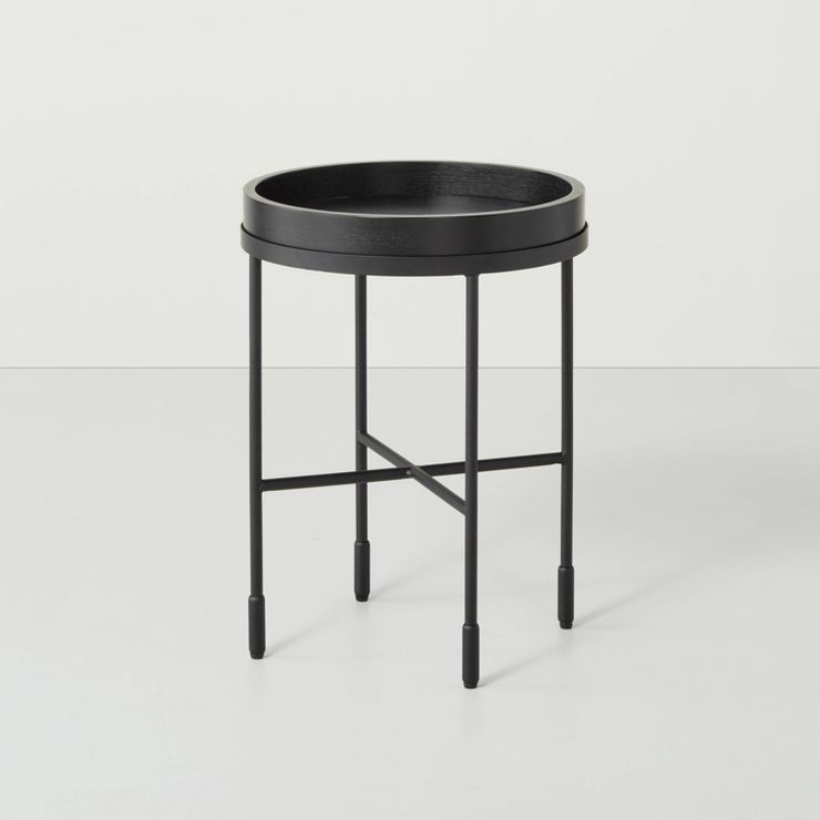 Wood & Metal Accent Table - Black - Hearth & Hand™ with Magnolia | Target