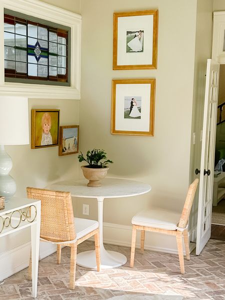 Marble Tulip table and rattan chairs 
Serena and Lily dupe 

#LTKfamily #LTKstyletip #LTKhome