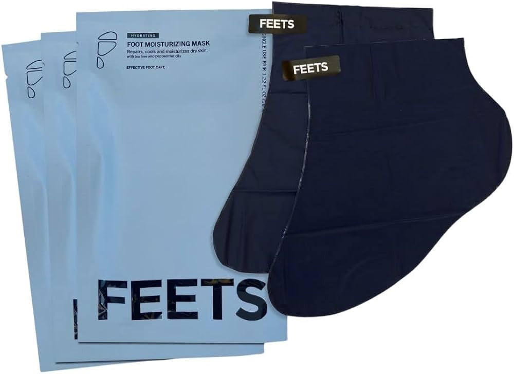 FEETS Hydrating Foot Mask with Tea Tree and Peppermint (3-Pack) | Perfect for Men and Women | Dee... | Amazon (US)