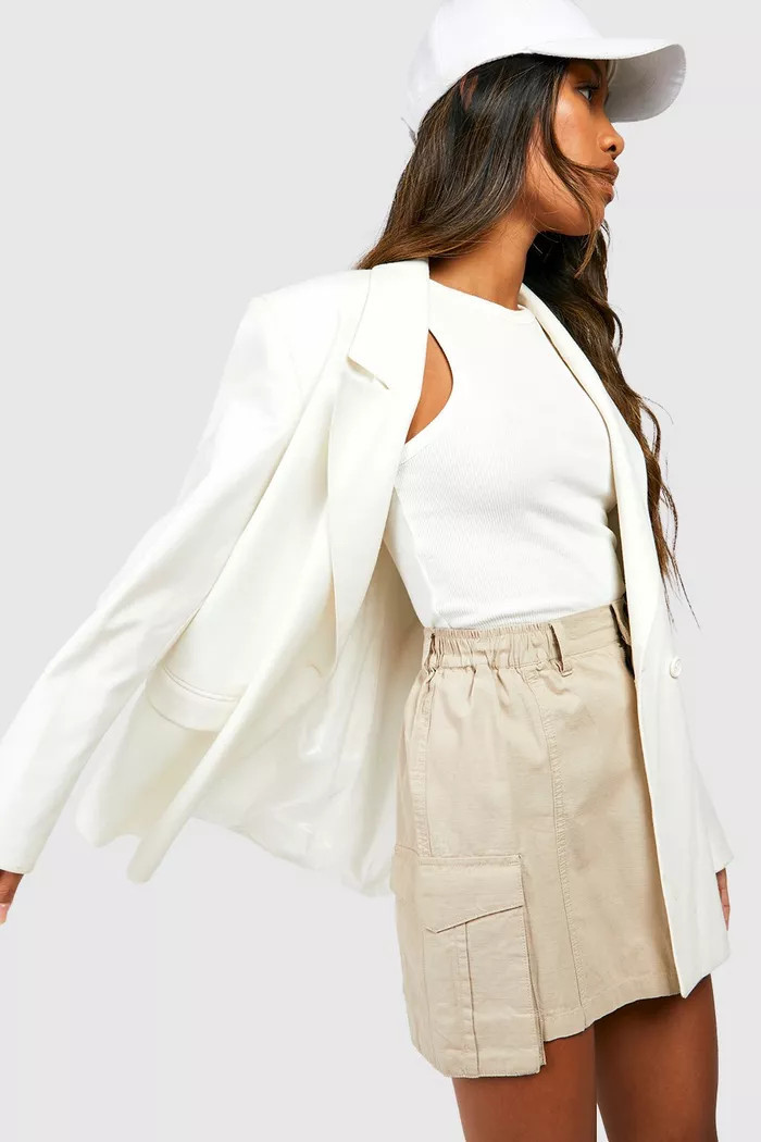 Elasticated Waist Micro Mini Cargo Skirt | boohoo (US & Canada)