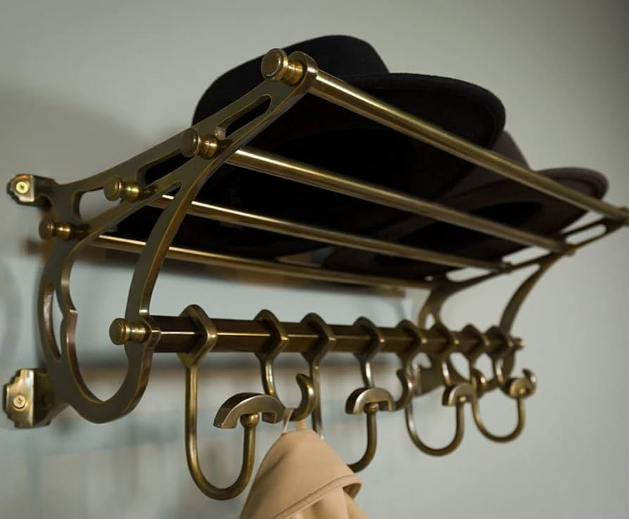 French COATRACK/Luggage Rack/Train Wall Mounted Rack vintage luxury decor | Amazon (US)