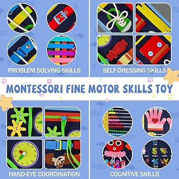 Gojmzo Busy Board Montessori Toys for 1 2 3 4 Year Old Boys & Girls Gifts, Autism Educational Sen... | Amazon (US)