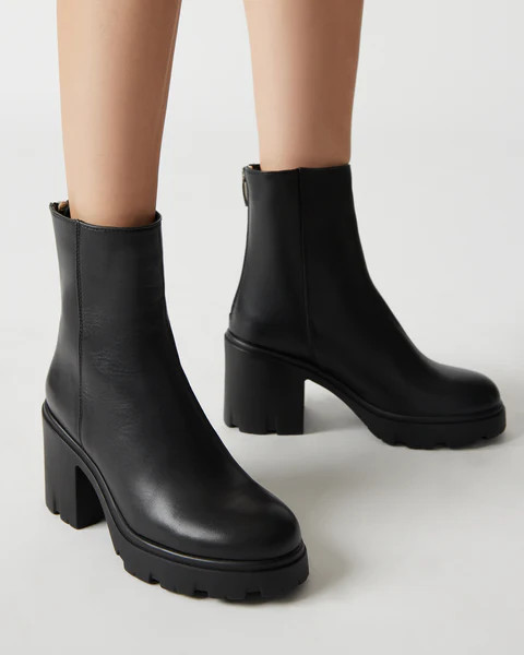 GOUCHO BLACK LEATHER | Steve Madden (US)