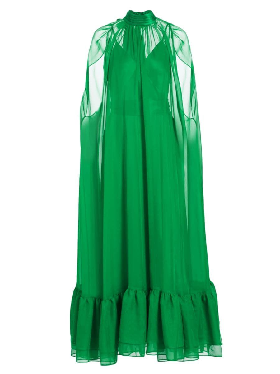 Lanelle Maxi Cape Cocktail Dress | Saks Fifth Avenue