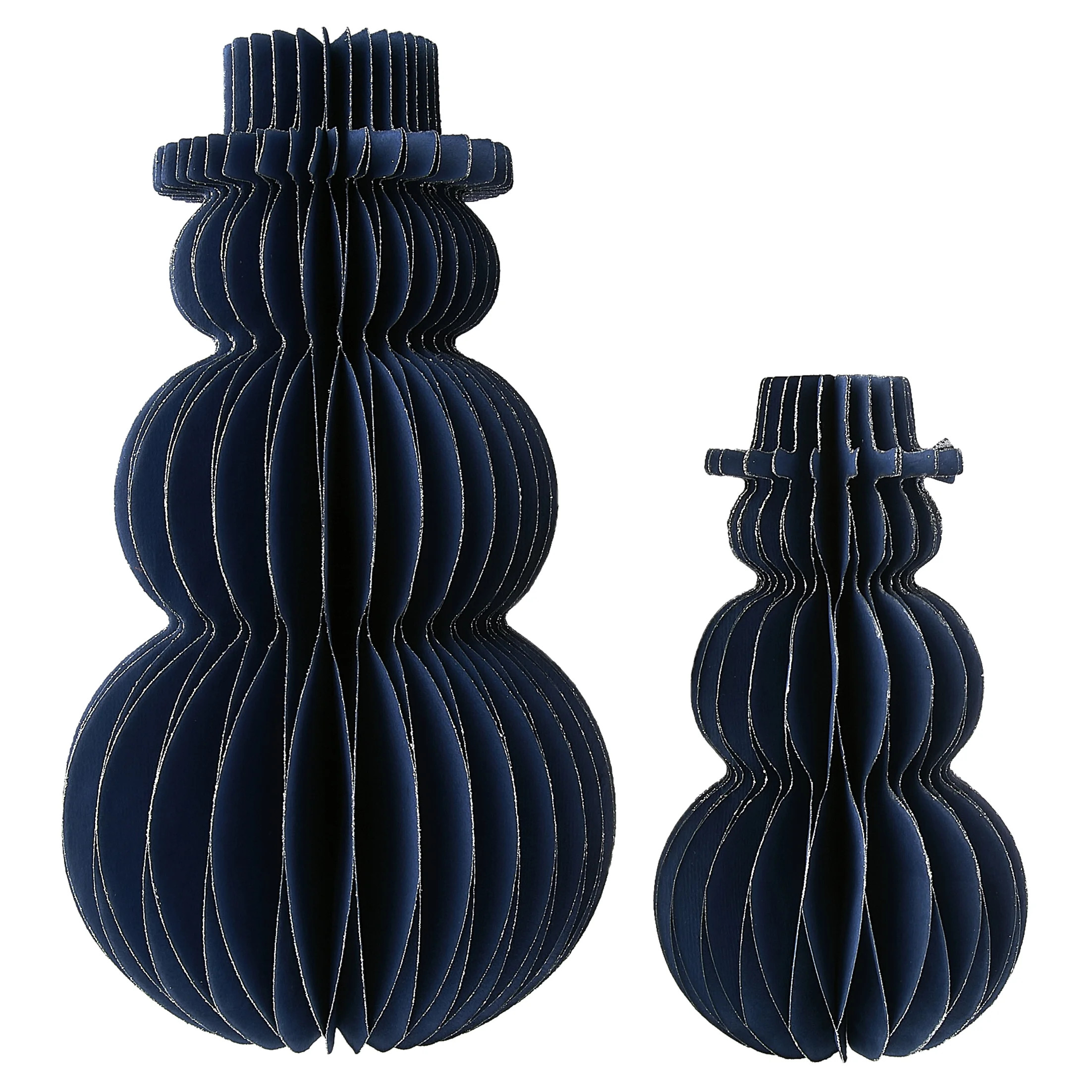 Paper Snowman Christmas Tabletop Decorations, Blue, 2 Count, by Holiday Time | Walmart (US)