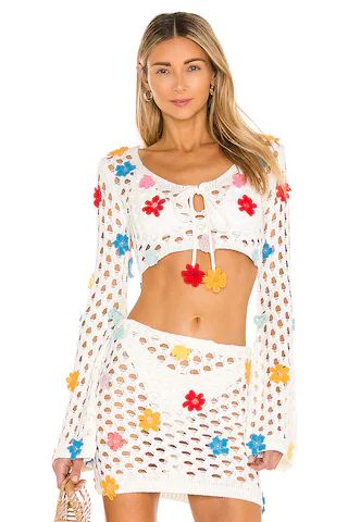 Lovers and Friends Flower Power Top in White from Revolve.com | Revolve Clothing (Global)