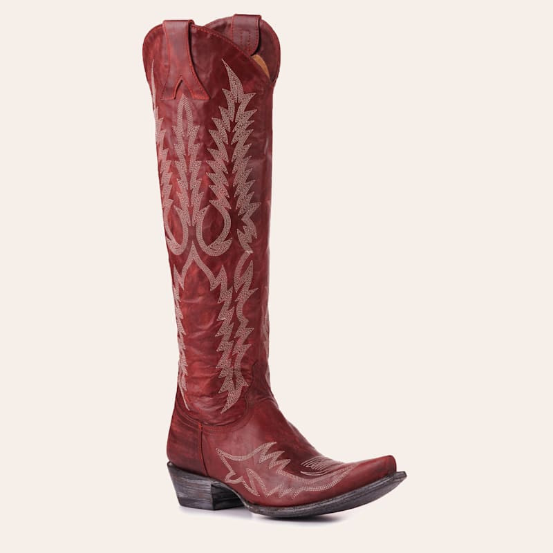 Old Gringo Women's Mayra Bis Red 18" Tall Snip Toe Cowboy Boots | Cavender's