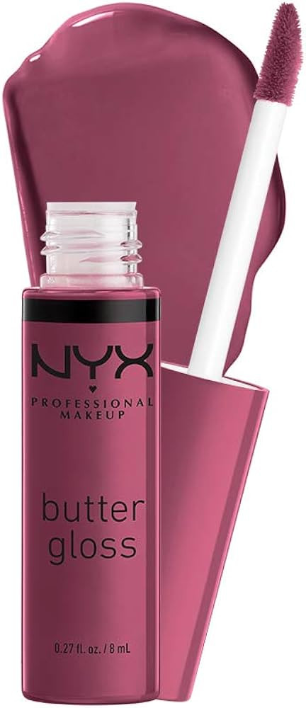 NYX PROFESSIONAL MAKEUP Butter Gloss, Non-Sticky Lip Gloss - Cranberry Pie (Mauve Purple) | Amazon (US)
