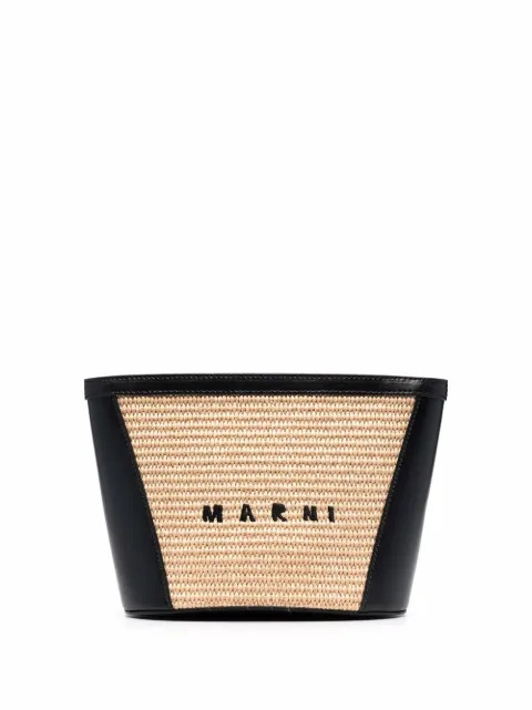 Marni Tropicalia Panelled Woven Clutch Bag - Farfetch | Farfetch Global