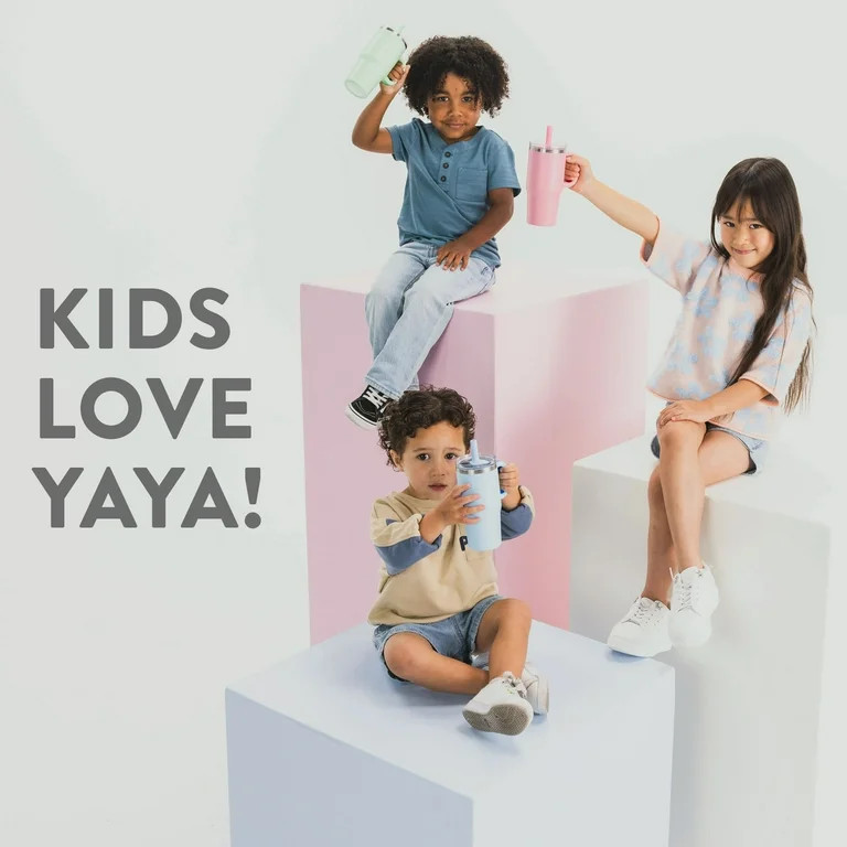 YAYA My First Travel Tumbler for Toddlers 3+ with Reusable Straw and Spill-Safe Lid, 12oz, Purple | Walmart (US)