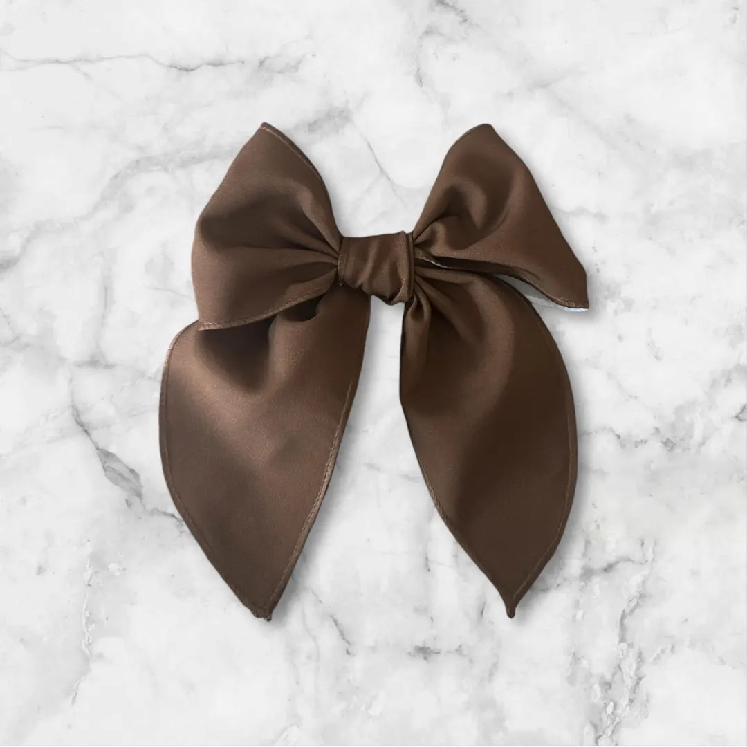 Brown Fable Bow | Chocolate Fable Bow | Brown Bow | Solid Bow - Etsy | Etsy (US)