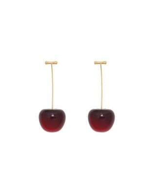 Petit Moments Jardin Earrings Cherry Motif Drop-Earrings - Gold | Macy's