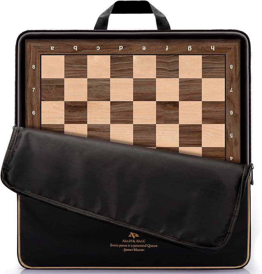 A&A 18.875" Professional Wooden Tournament Chess Board/Walnut & Maple Inlaid / 2.0" Squares w/Not... | Amazon (US)